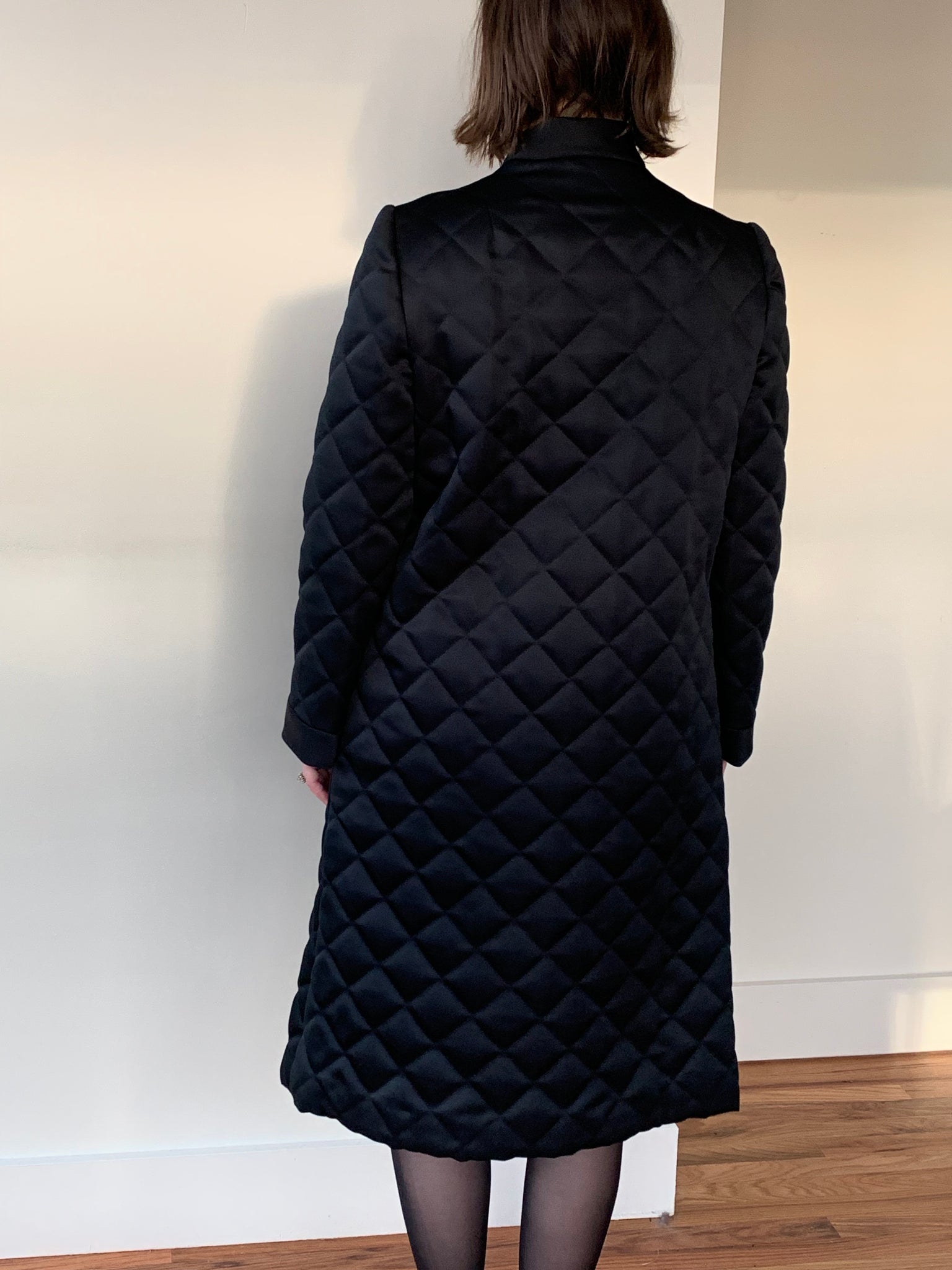 1960s quilted dress coat
