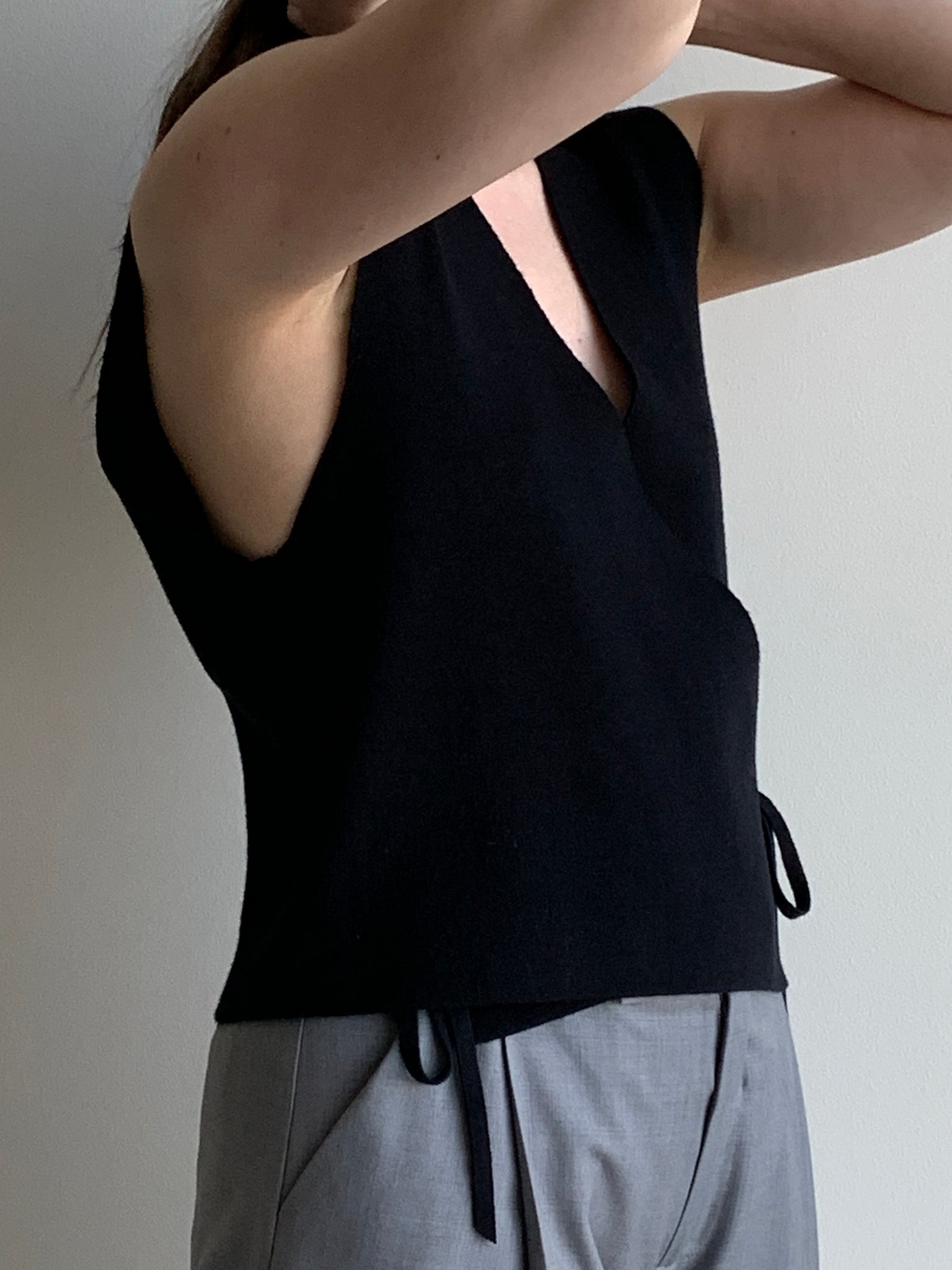 Deiji Studios knit wrap top