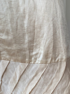 Silk and linen pleated skirt
