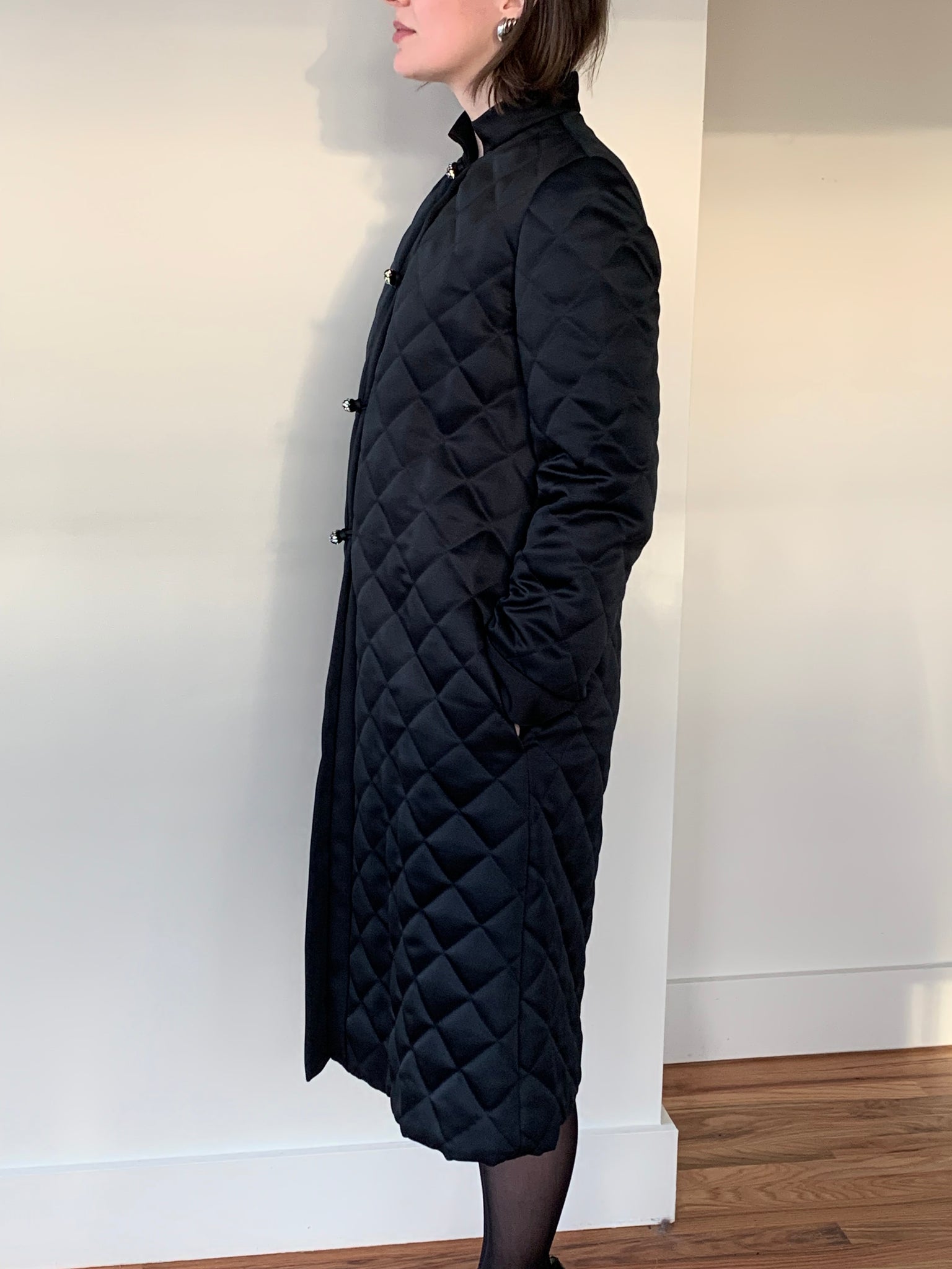 1960s quilted dress coat