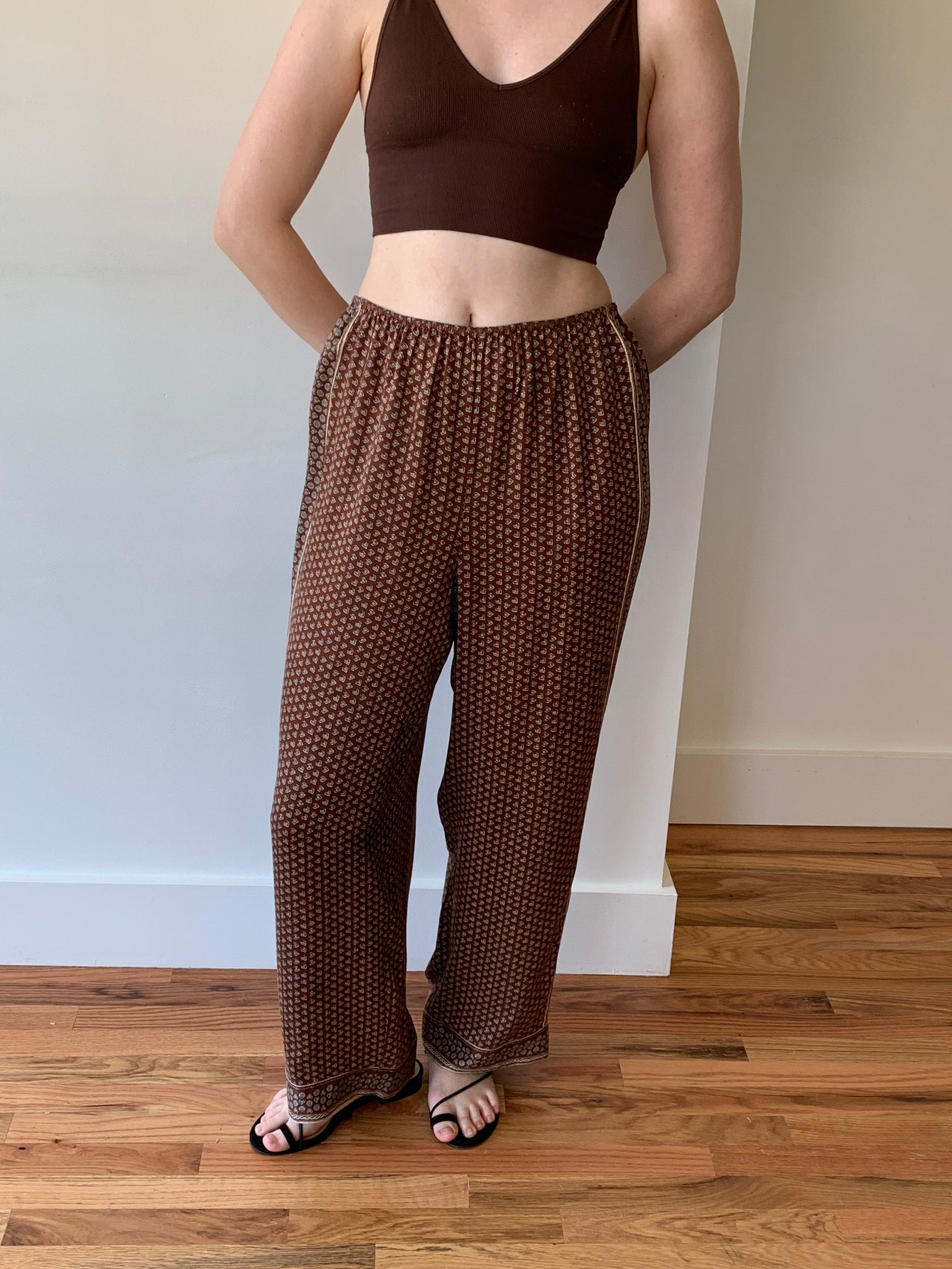 DÔEN patterned silk pants