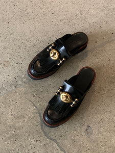 Coach black Turnlock Creeper Slides