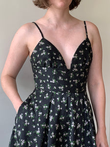 Sau Lee floral jacquard midi dress