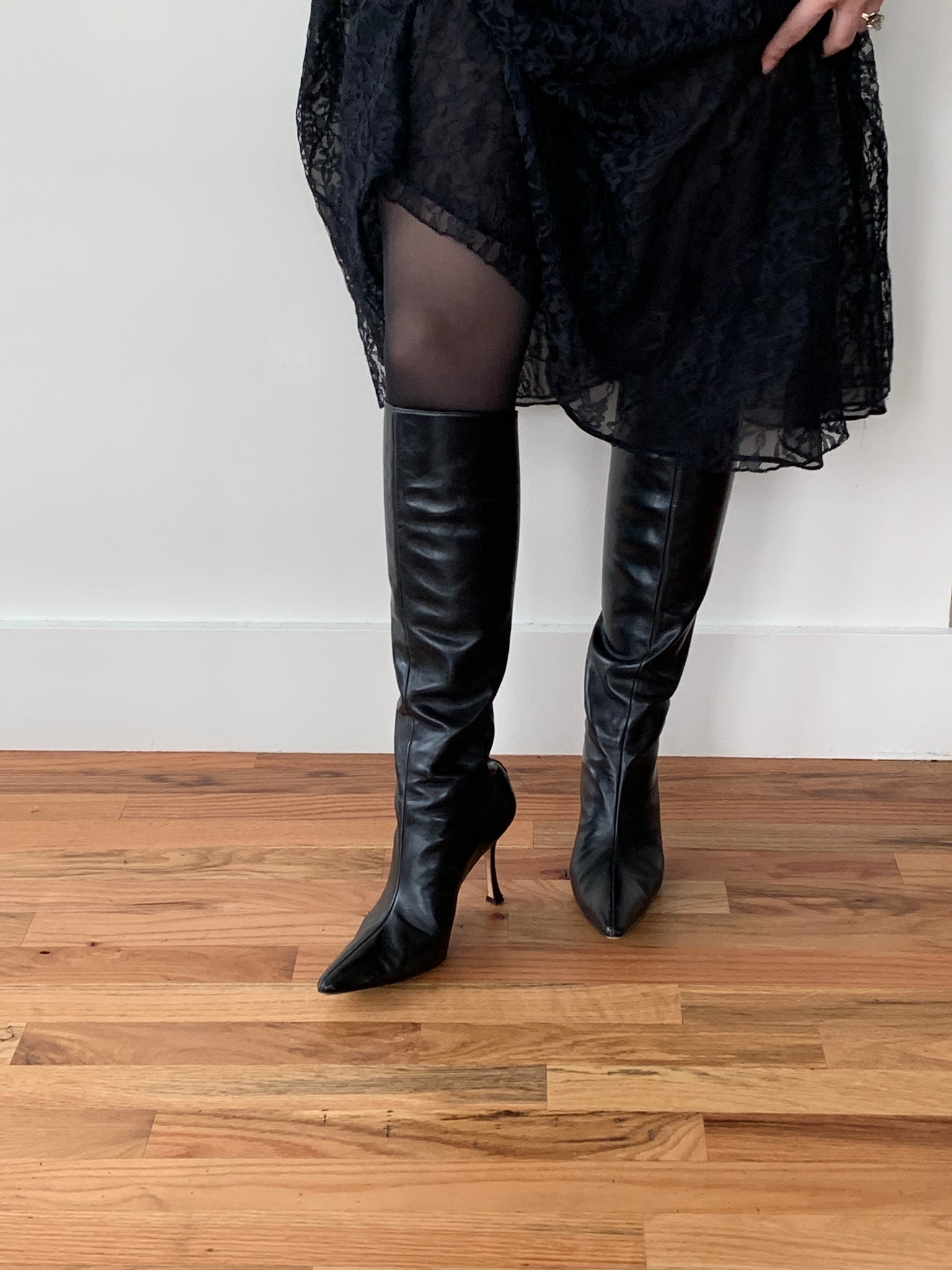 Manolo Blahnik knee high boots