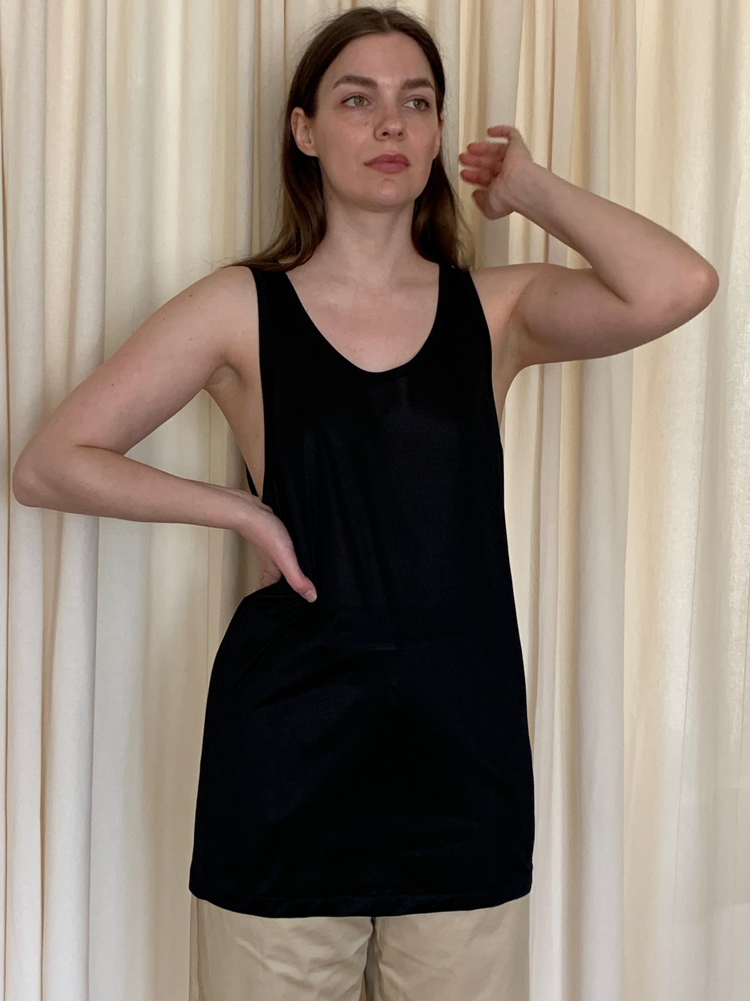 Black sheer vintage tank