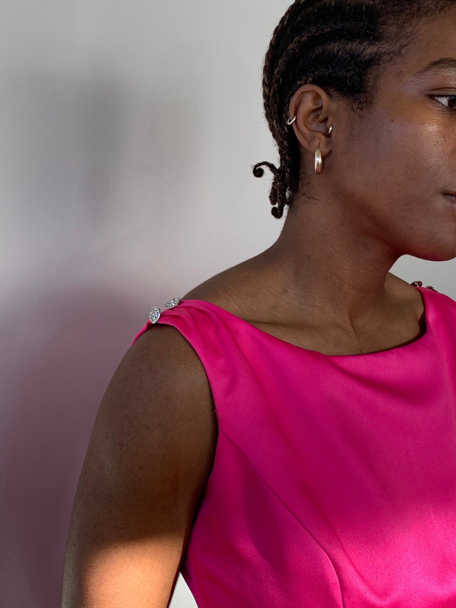 Boat neck column dress