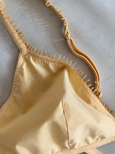 Yellow beaded bralette