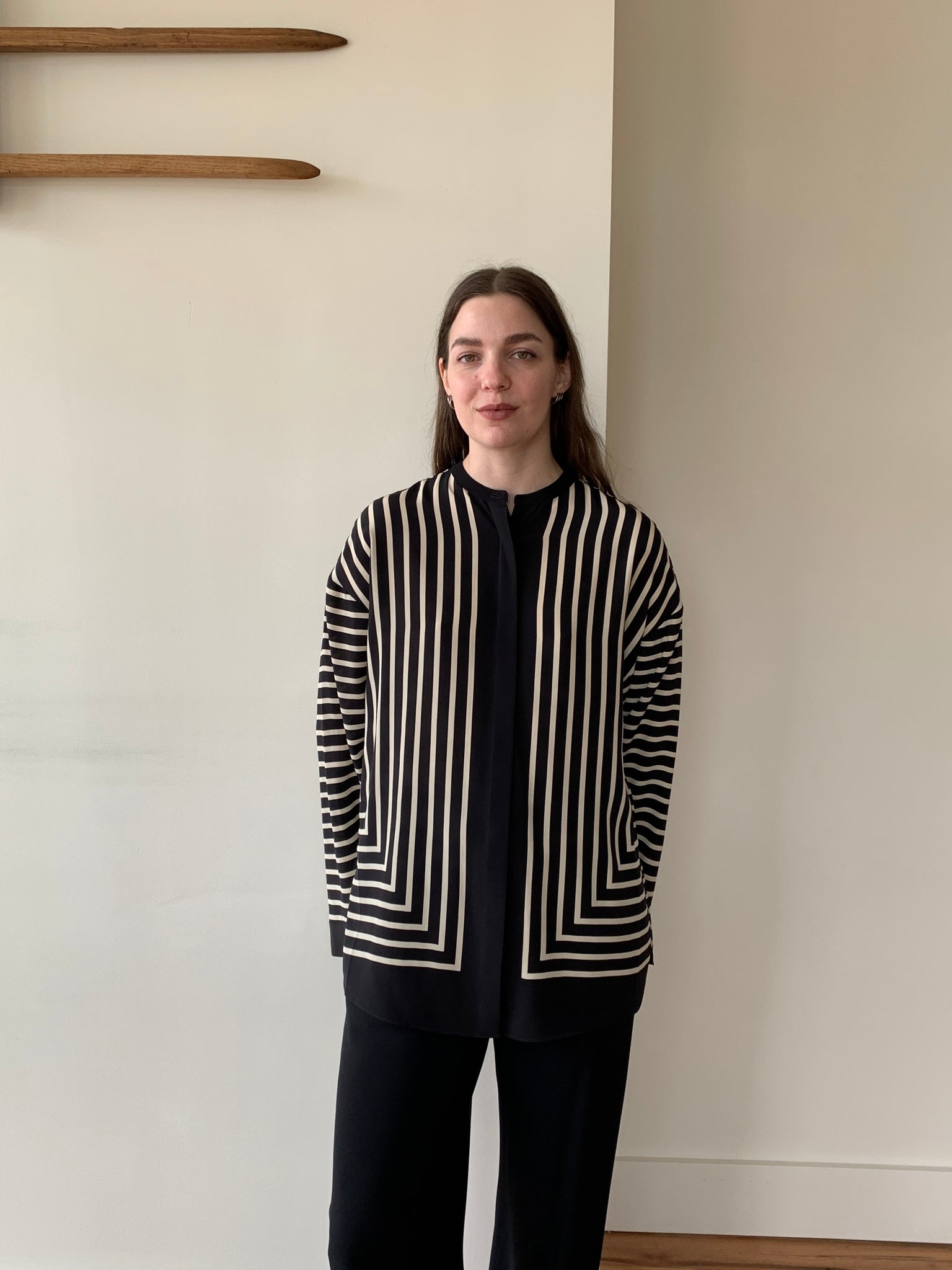 Totême striped scarf blouse