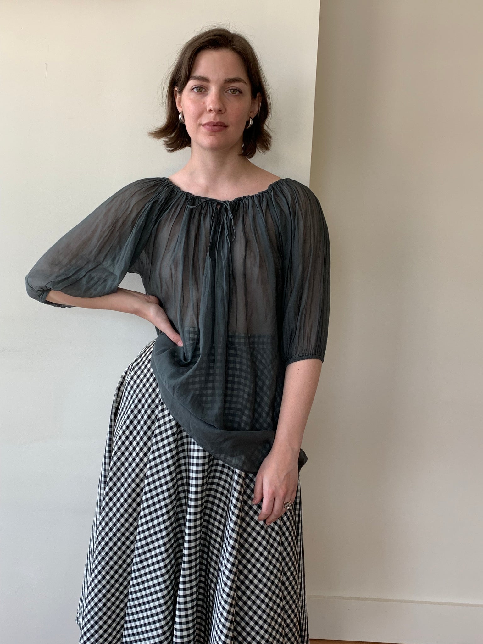 Aspesi sheer tunic top