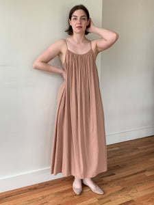 esby natural gathered dress