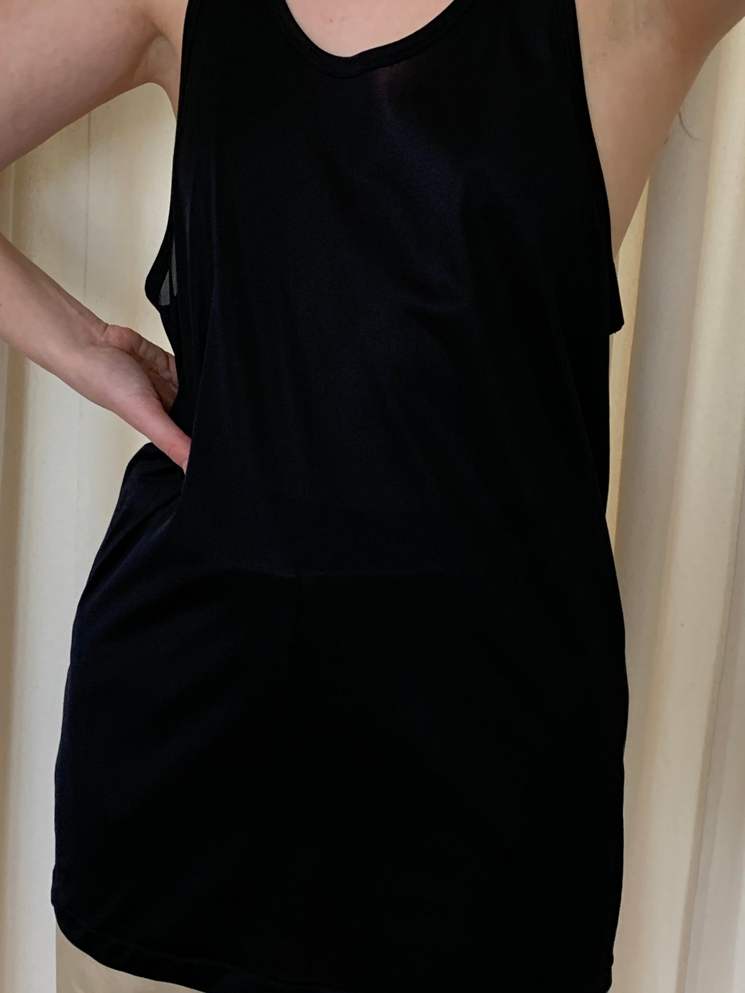 Black sheer vintage tank