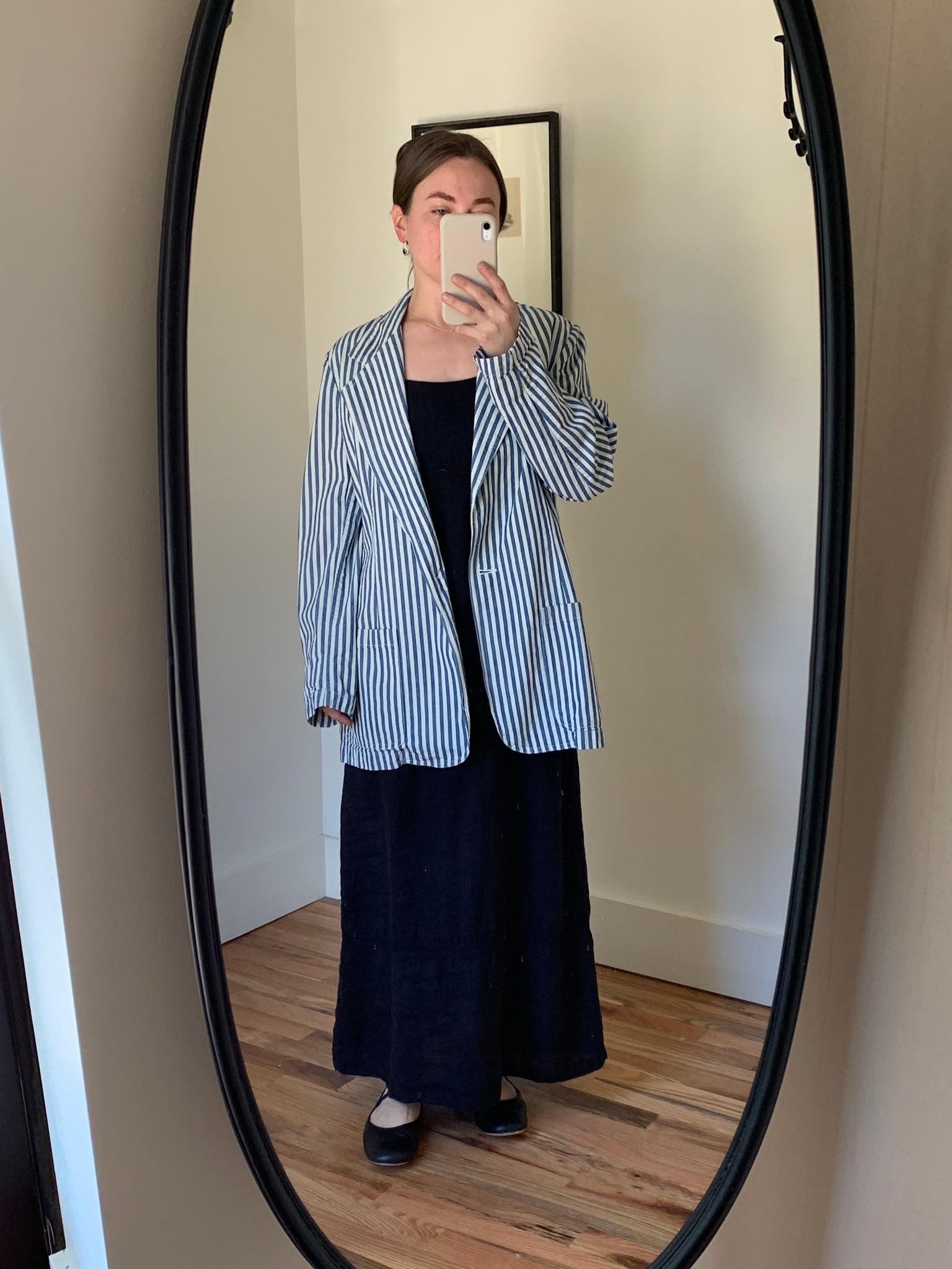 Blue striped blazer