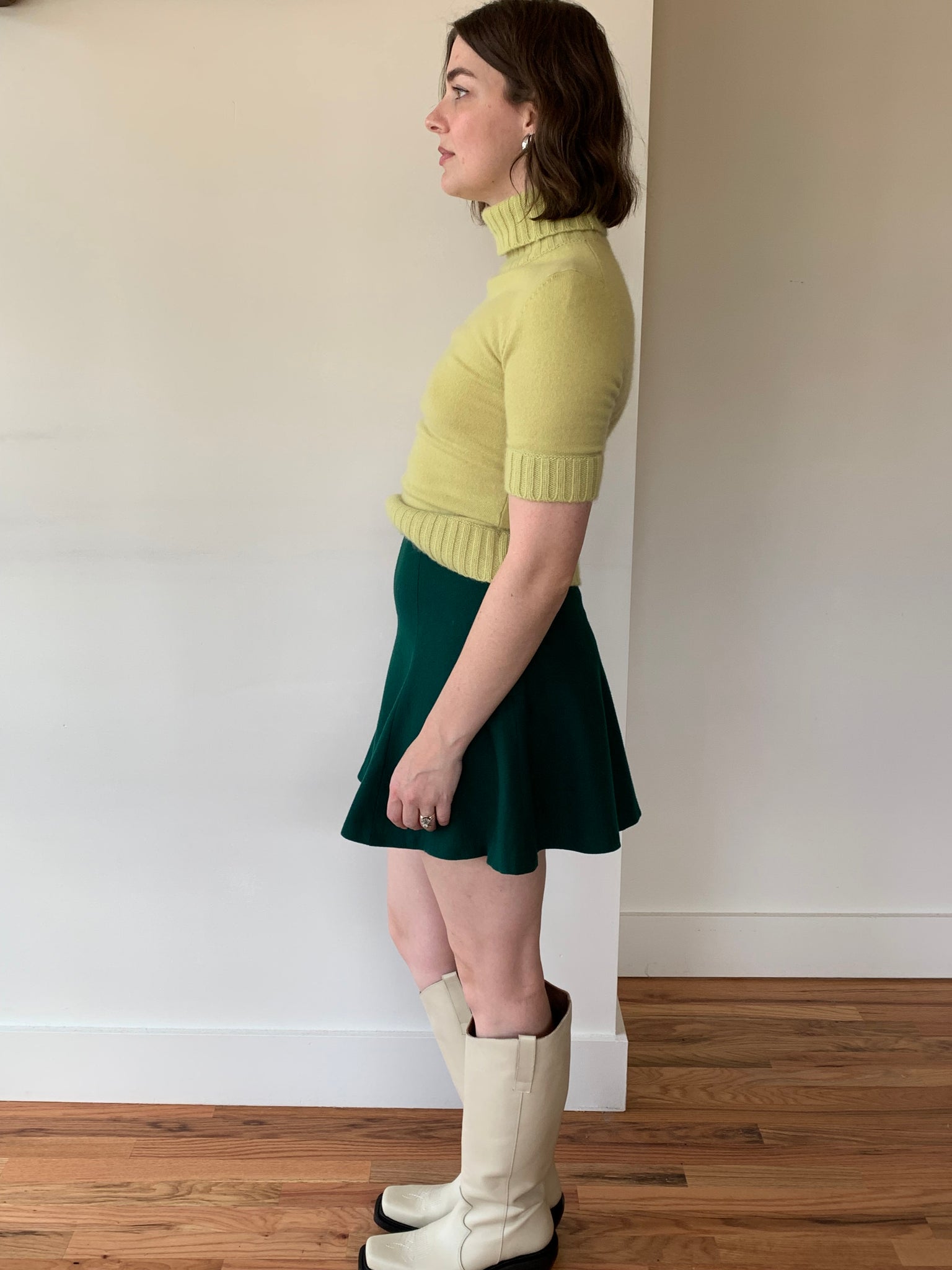 Vintage wool mini skirt
