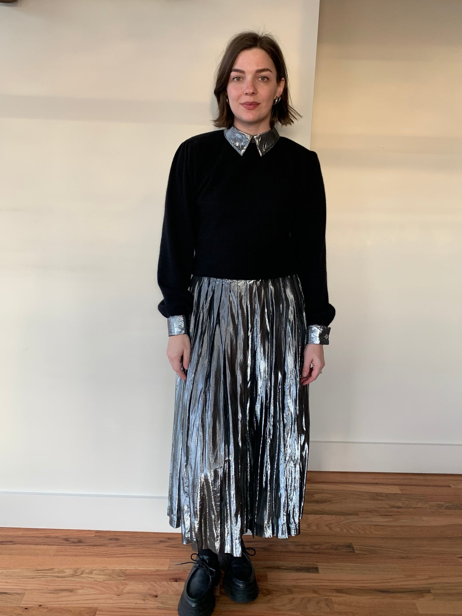 Silver lamé wool set