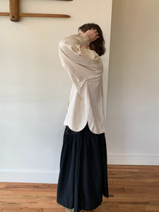 Vintage silk pleated shirt