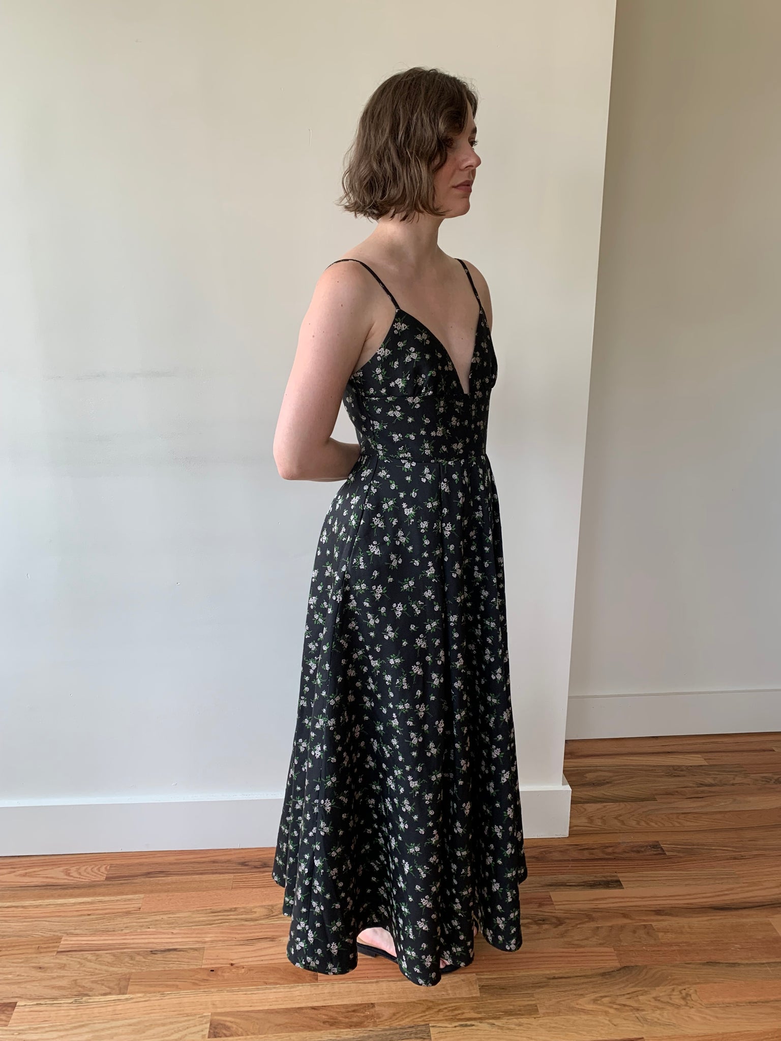 Sau Lee floral jacquard midi dress