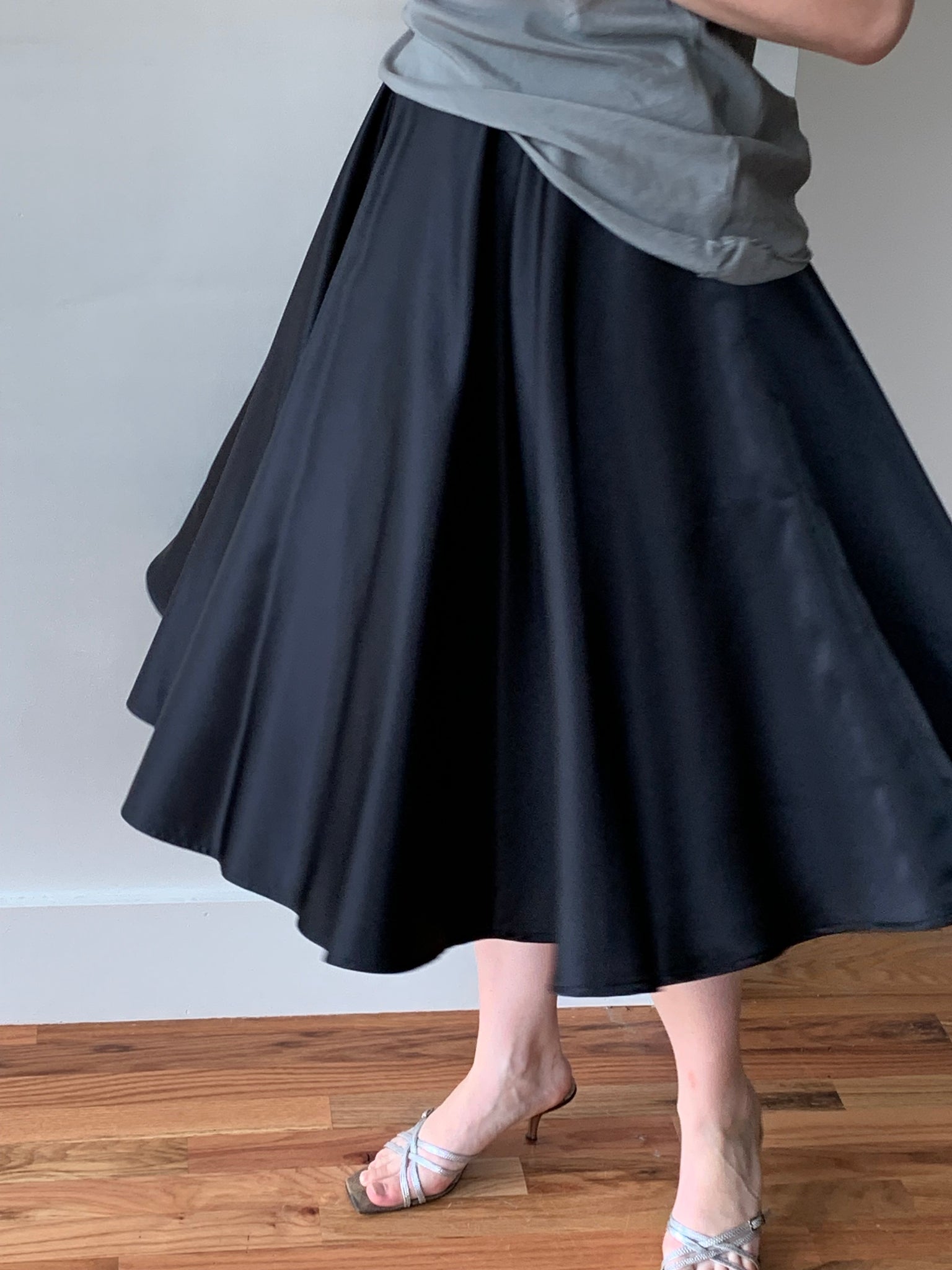 c’est simone satin circle skirt