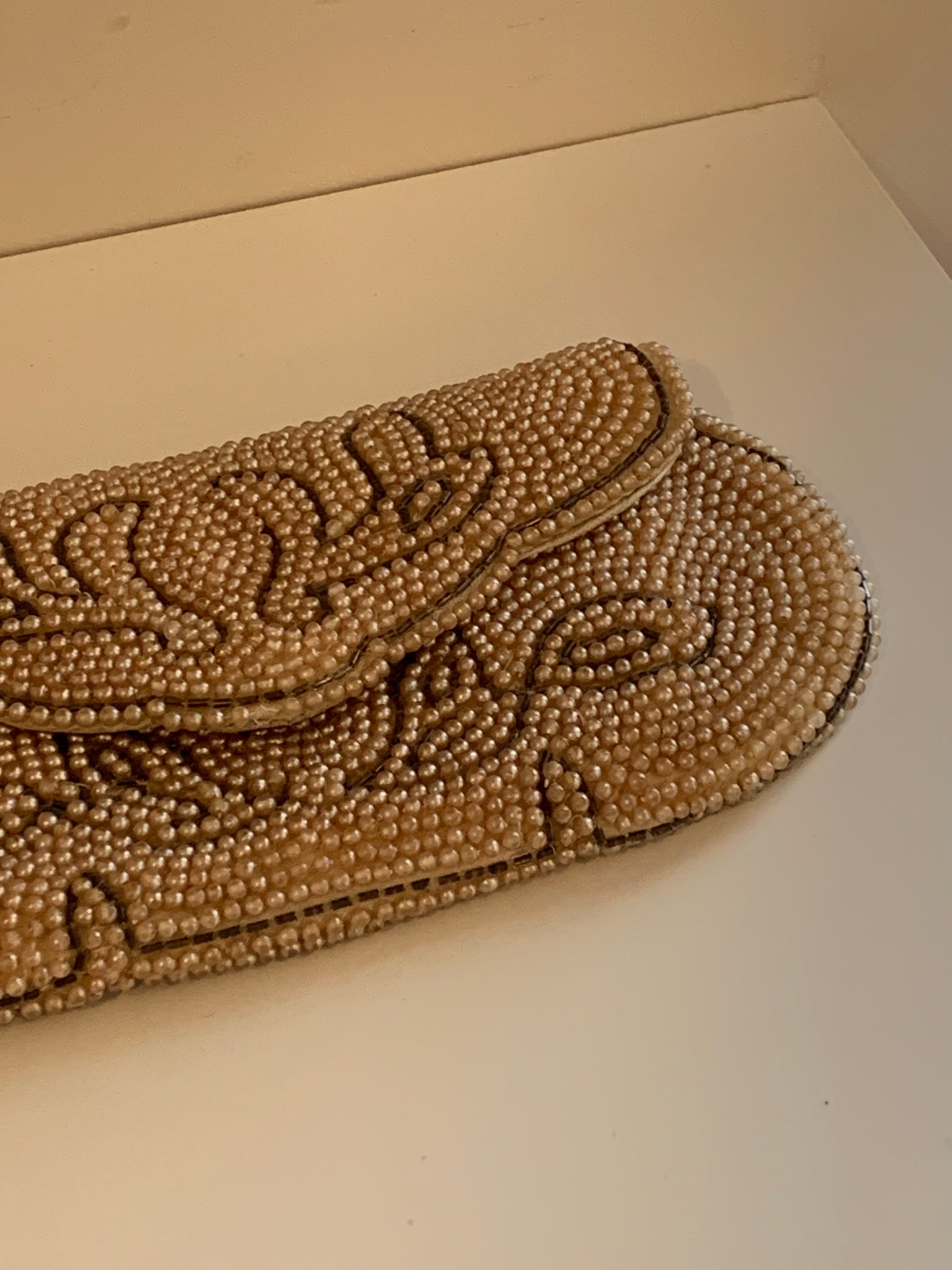1940s pearl clutch