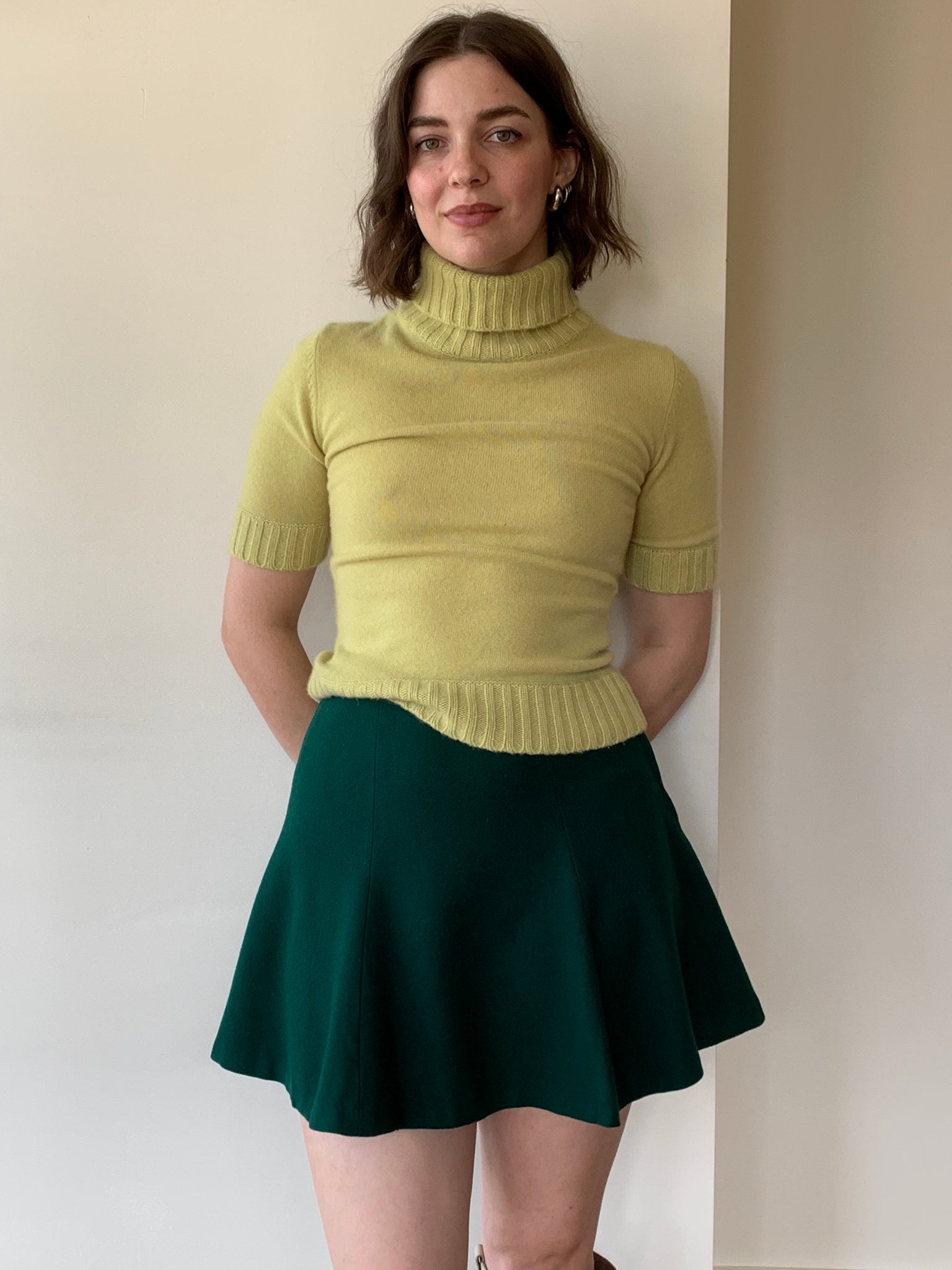 Vintage wool mini skirt