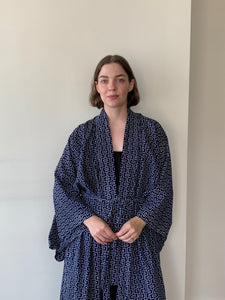 Navy cotton vintage kimono