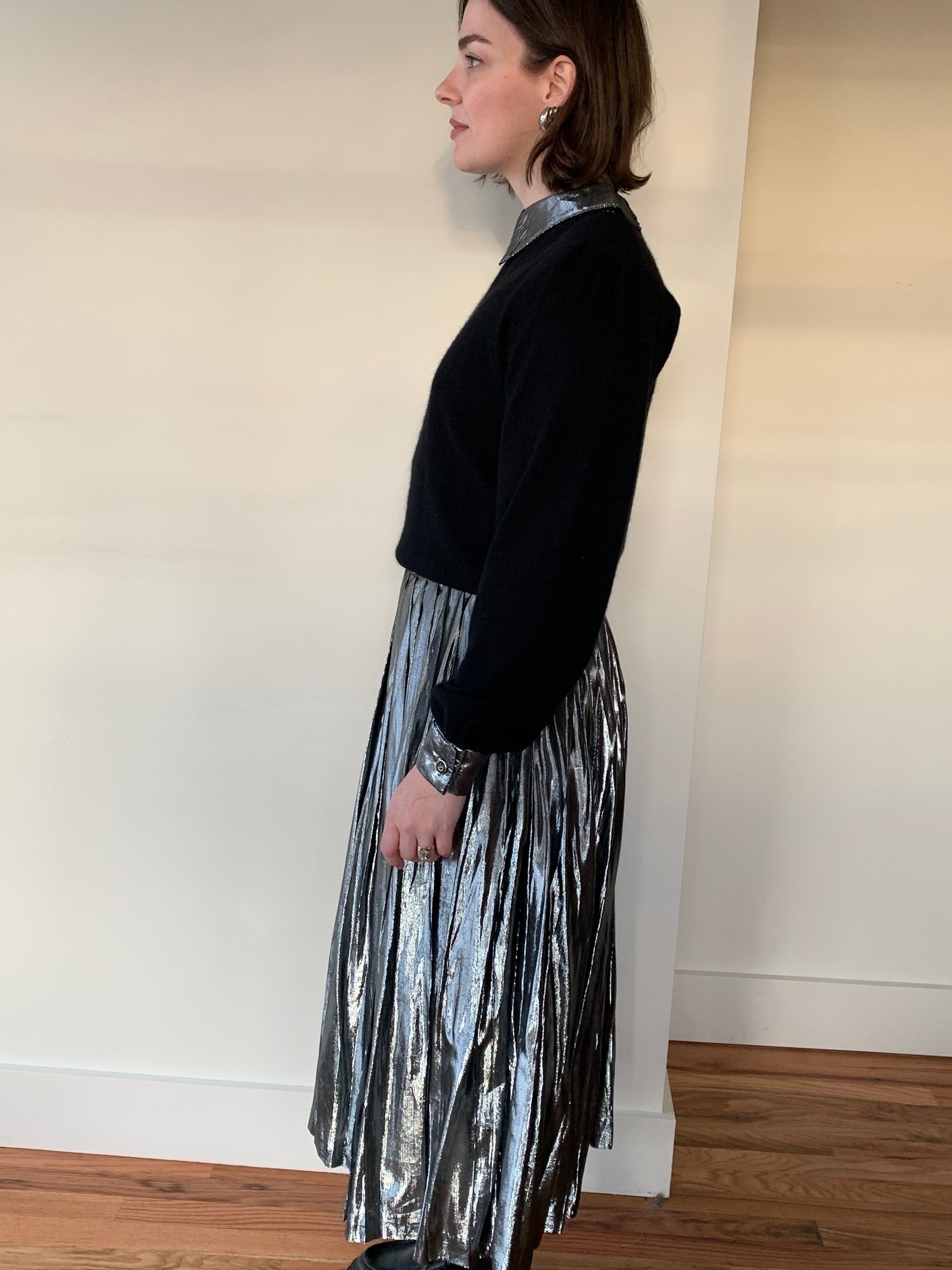 Silver lamé wool set