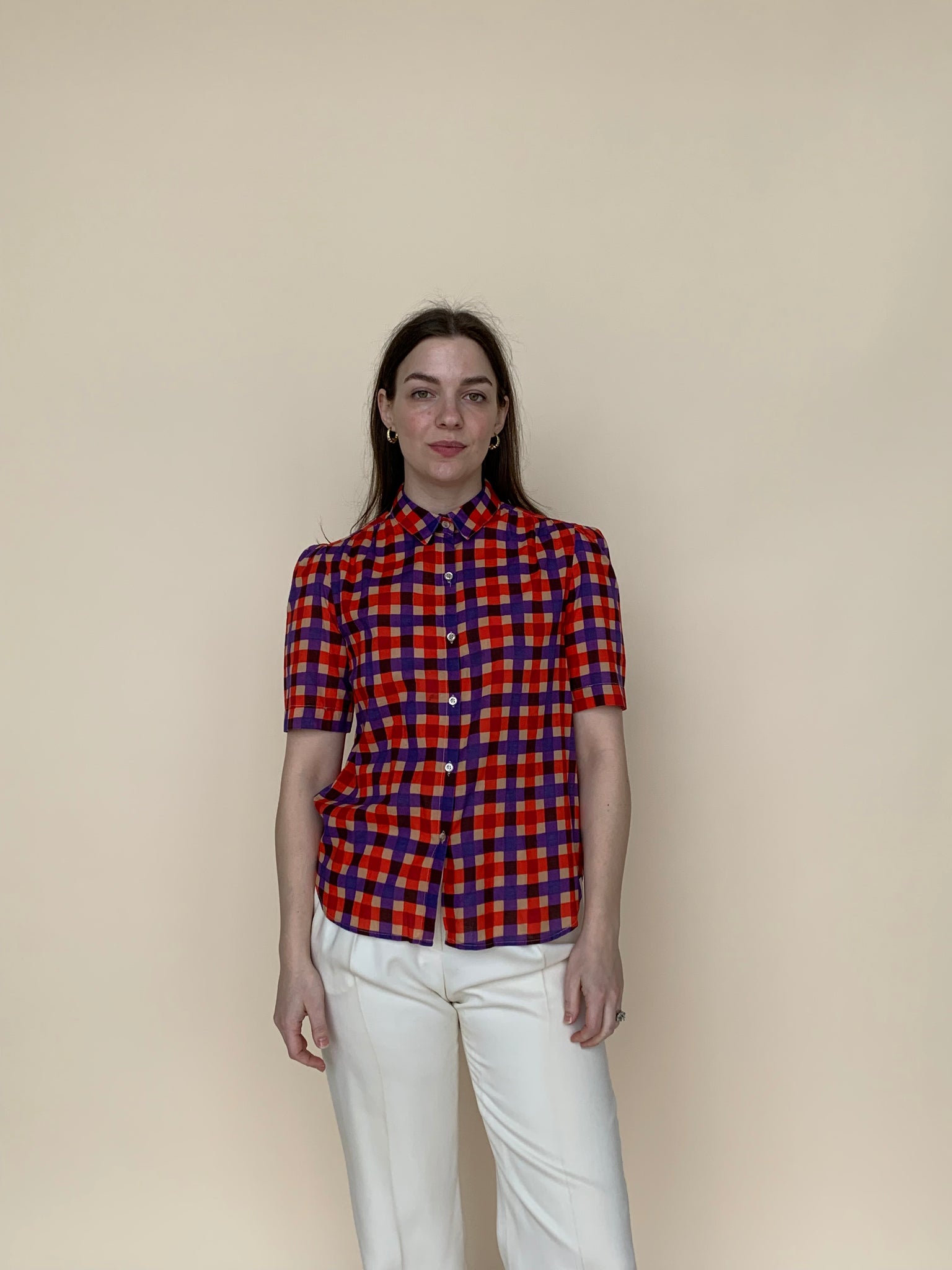 Colorful check top