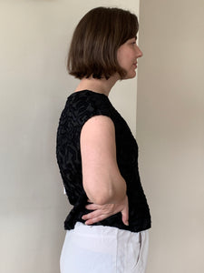 Vintage jacquard structured top