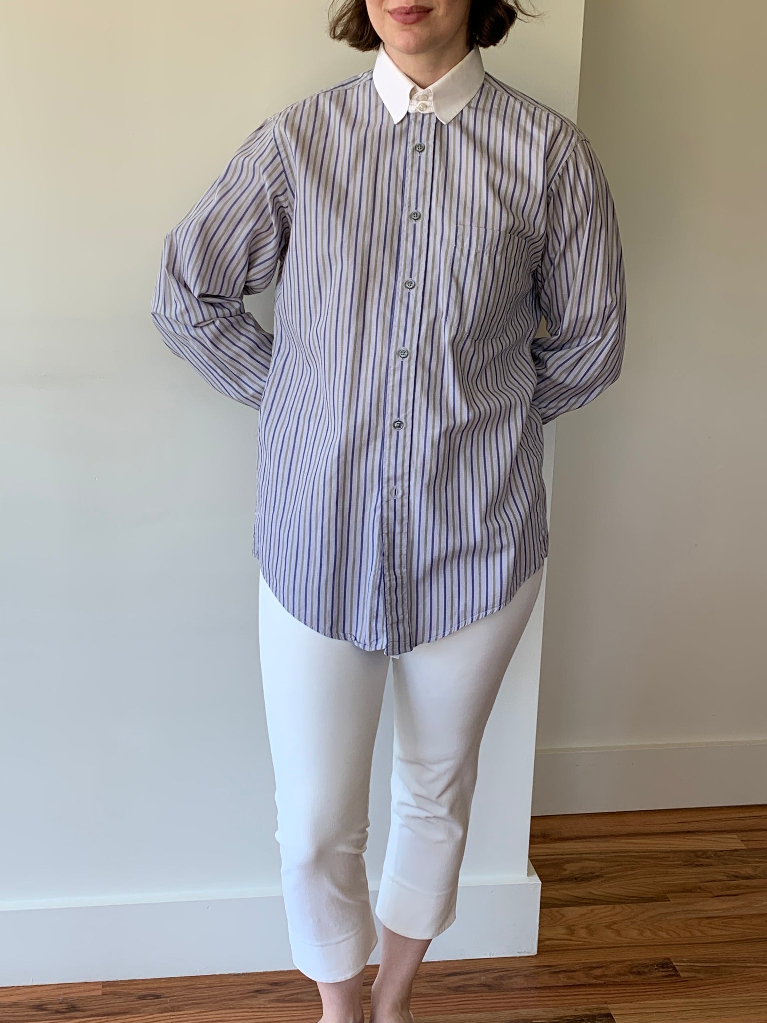 Vintage Dior striped button down shirt