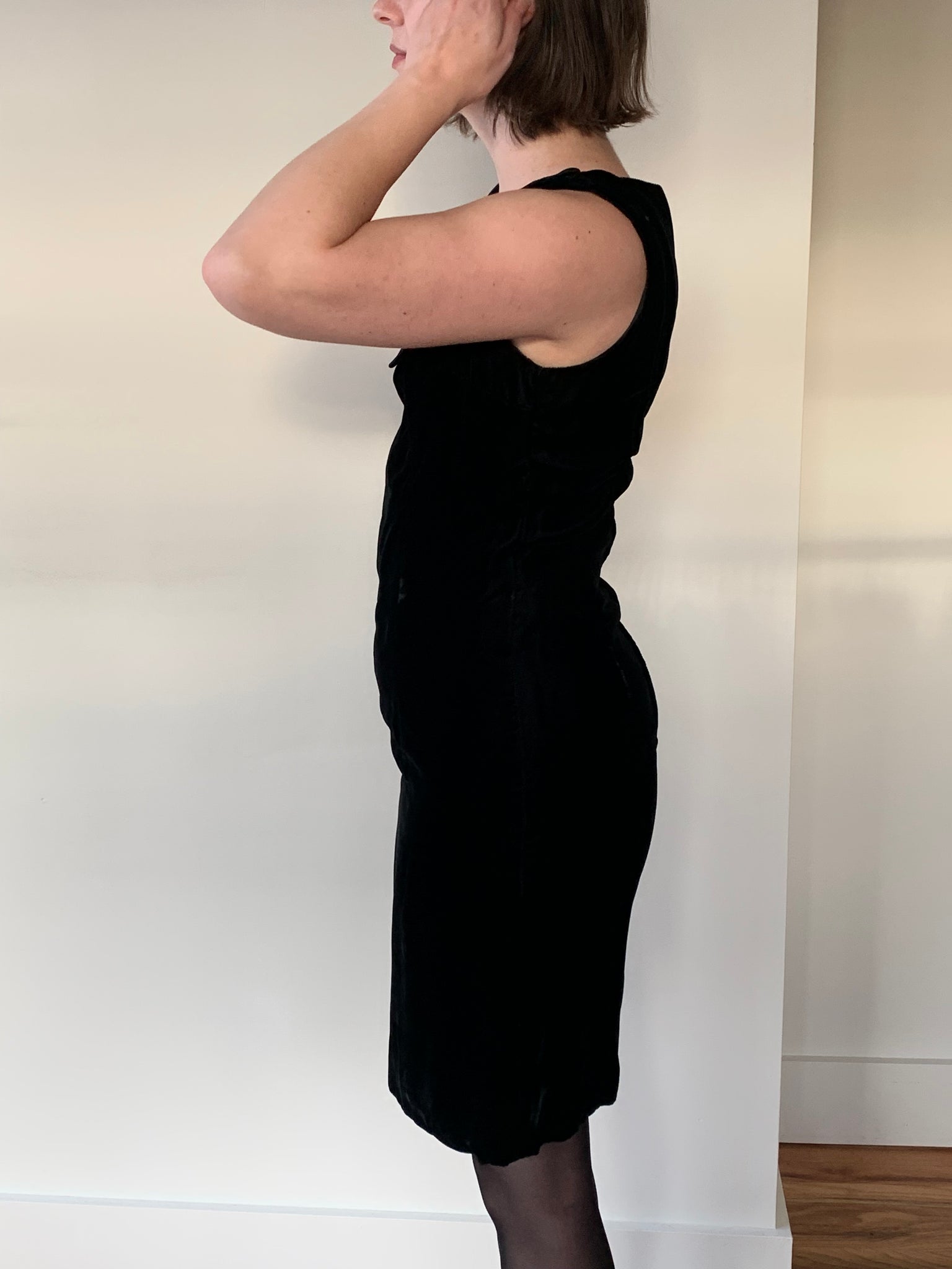 1960s velvet cocktail dress