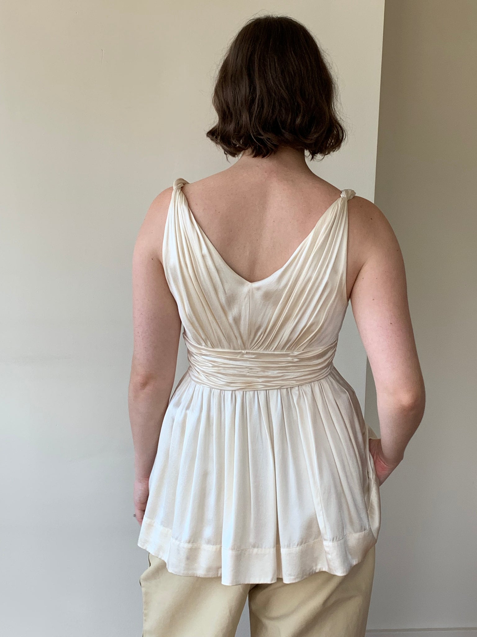 DKNY silk empire top